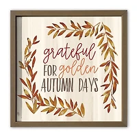 Grateful for Golden Autumn Days Framed Art Print
