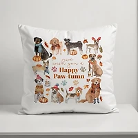 Happy Paw-tumn Outdoor Pillow
