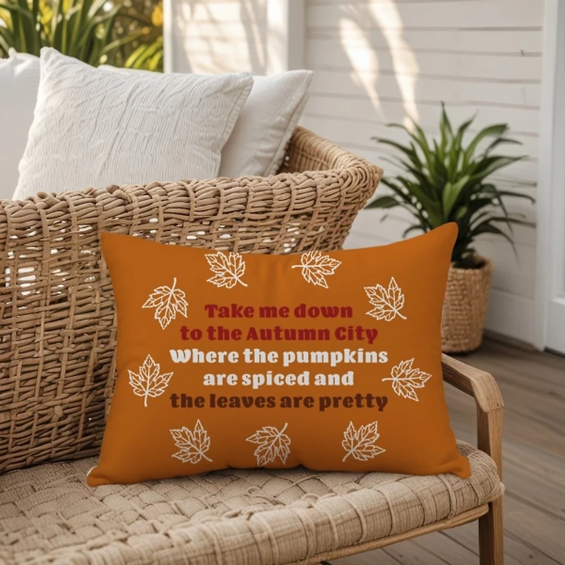 Pumpkins are Spiced Outdoor Pillow
