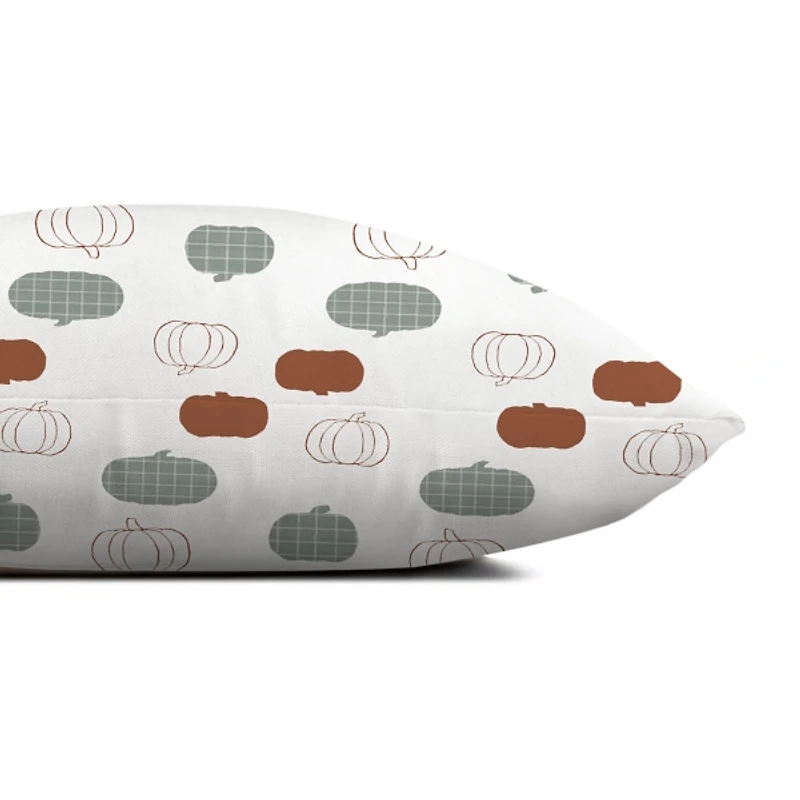 Tiny Pumpkin Pattern Outdoor Pillow