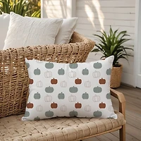 Tiny Pumpkin Pattern Outdoor Pillow
