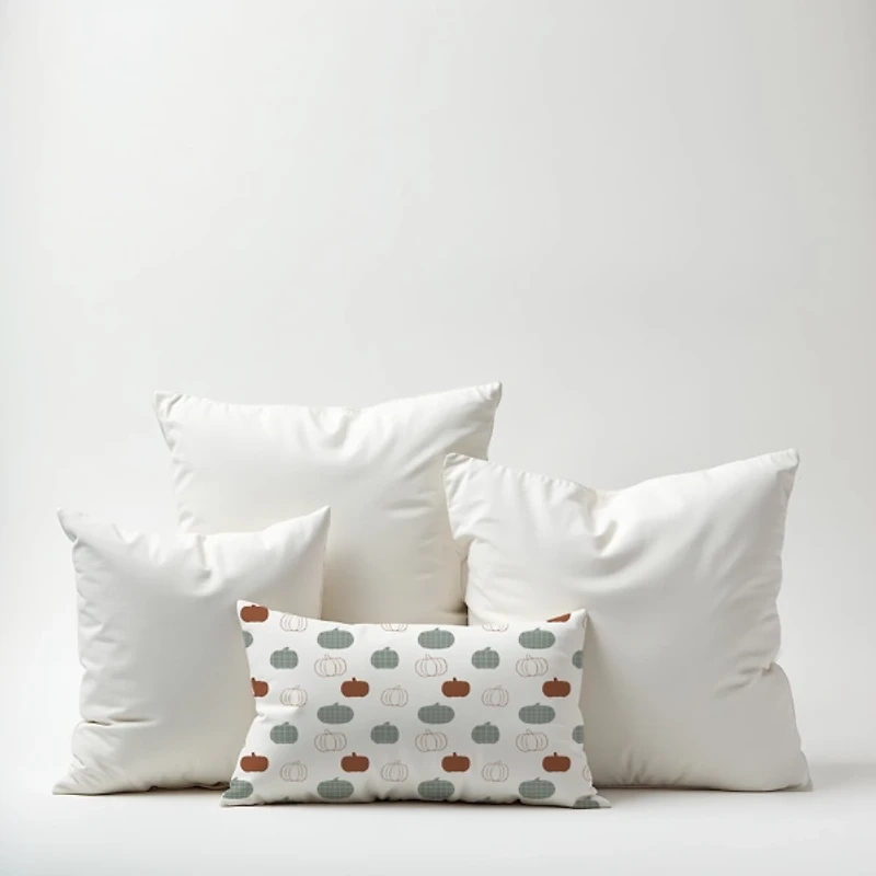 Tiny Pumpkin Pattern Outdoor Pillow