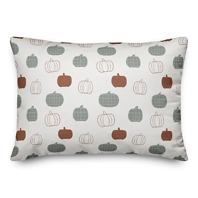 Tiny Pumpkin Pattern Outdoor Pillow