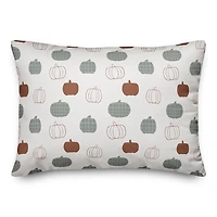 Tiny Pumpkin Pattern Outdoor Pillow