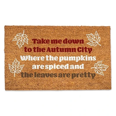 Autumn City Coir Doormat