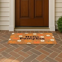 Hello Pumpkin Daisy Coir Doormat