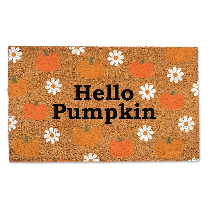 Hello Pumpkin Daisy Coir Doormat