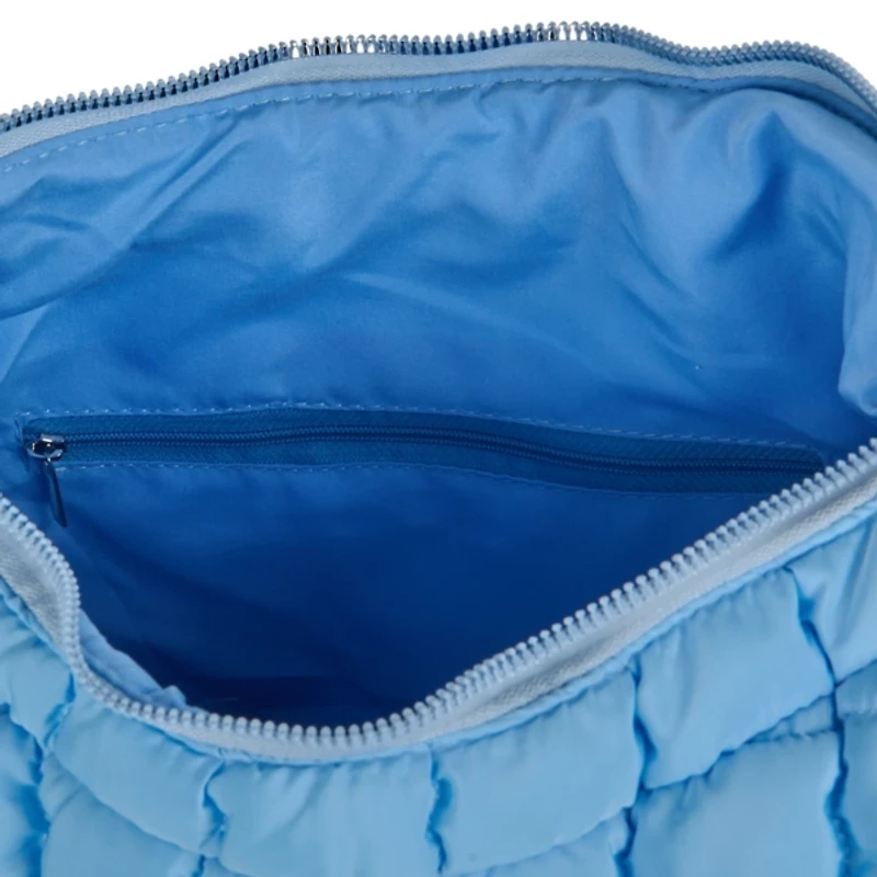 Solid Light Blue Puffy Tote