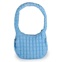 Solid Light Blue Puffy Tote
