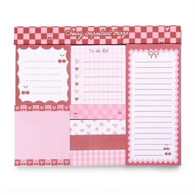 Cherry Berry Bow Sticky Notes Set