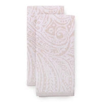 Ivory Paisley Jacquard Kitchen Towels, Set of 2