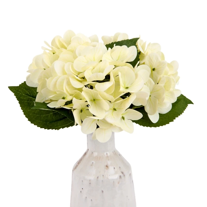 Realistic White Hydrangea Bundle, 14 in.