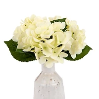 Realistic White Hydrangea Bundle, 14 in.