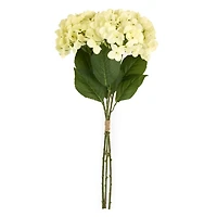 Realistic White Hydrangea Bundle, 26 in.