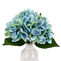 Realistic Blue Green Hydrangea Bundle, 14 in.