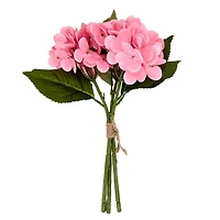 Realistic Pink Hydrangea Bundle, 14 in.