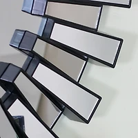 Black Sunburst Panels Wall Mirror