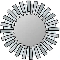 Black Sunburst Panels Wall Mirror