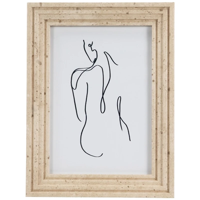 Natural Ribbed Picture Frames, Set of 4