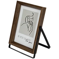Brown Wood Modern Picture Frames, Set of 2