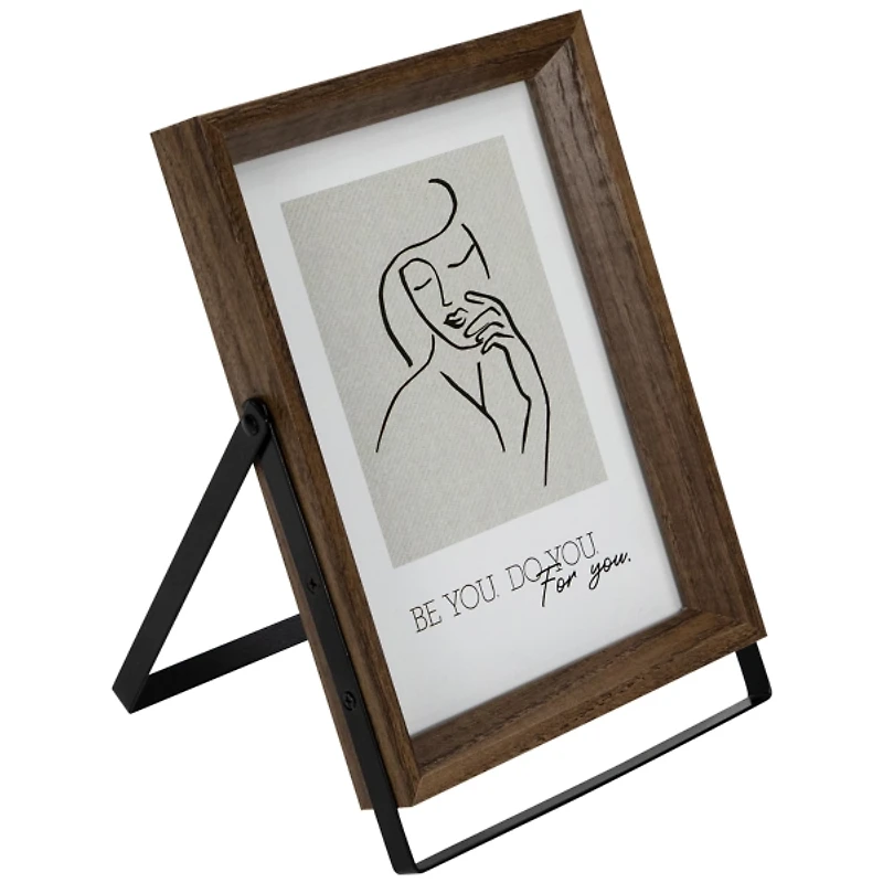 Brown Wood Modern Picture Frames, Set of 2