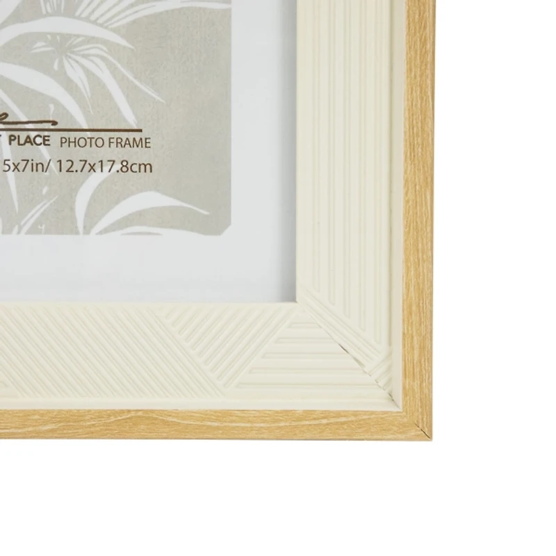 Cream Geometric Picture Frames, Set of 4