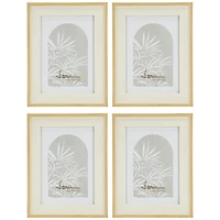 Cream Geometric Picture Frames, Set of 4