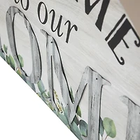 Welcome to Our Home Botanical Wall Plaque