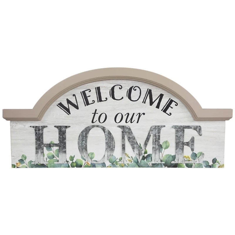 Welcome to Our Home Botanical Wall Plaque
