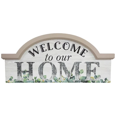 Welcome to Our Home Botanical Wall Plaque