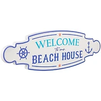Welcome to Our Beach House Metal Wall Plaque