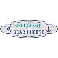Welcome to Our Beach House Metal Wall Plaque