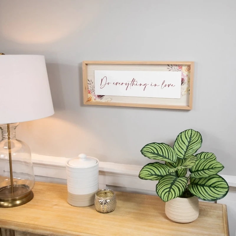 Do Everything in Love Wood Wall Plaque