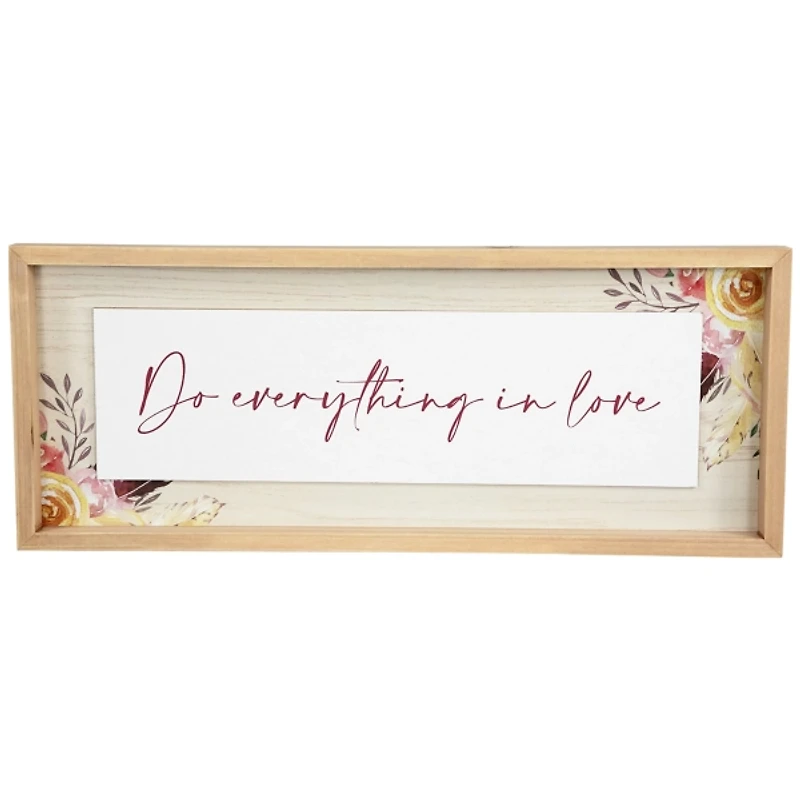 Do Everything in Love Wood Wall Plaque