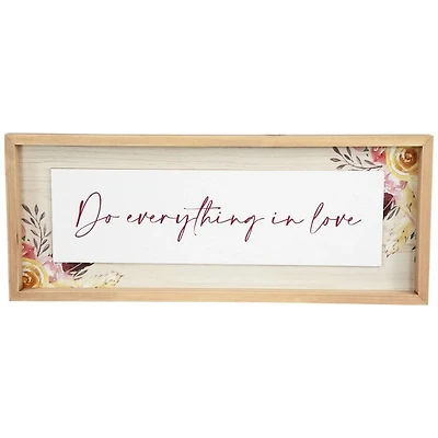 Do Everything in Love Wood Wall Plaque