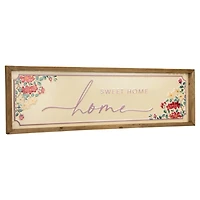 Home Sweet Home Floral Wall Plaque