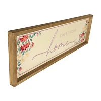 Home Sweet Home Floral Wall Plaque