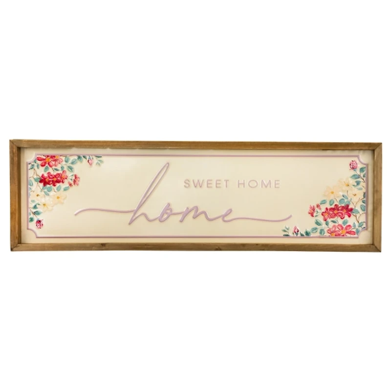 Home Sweet Home Floral Wall Plaque