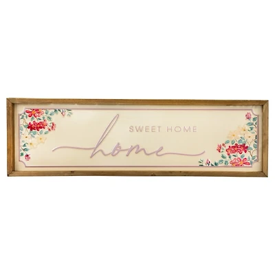 Home Sweet Home Floral Wall Plaque