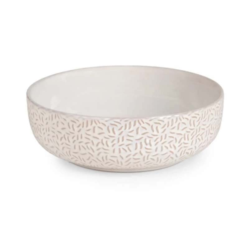 White Vine Ceramic Dinner Bowl