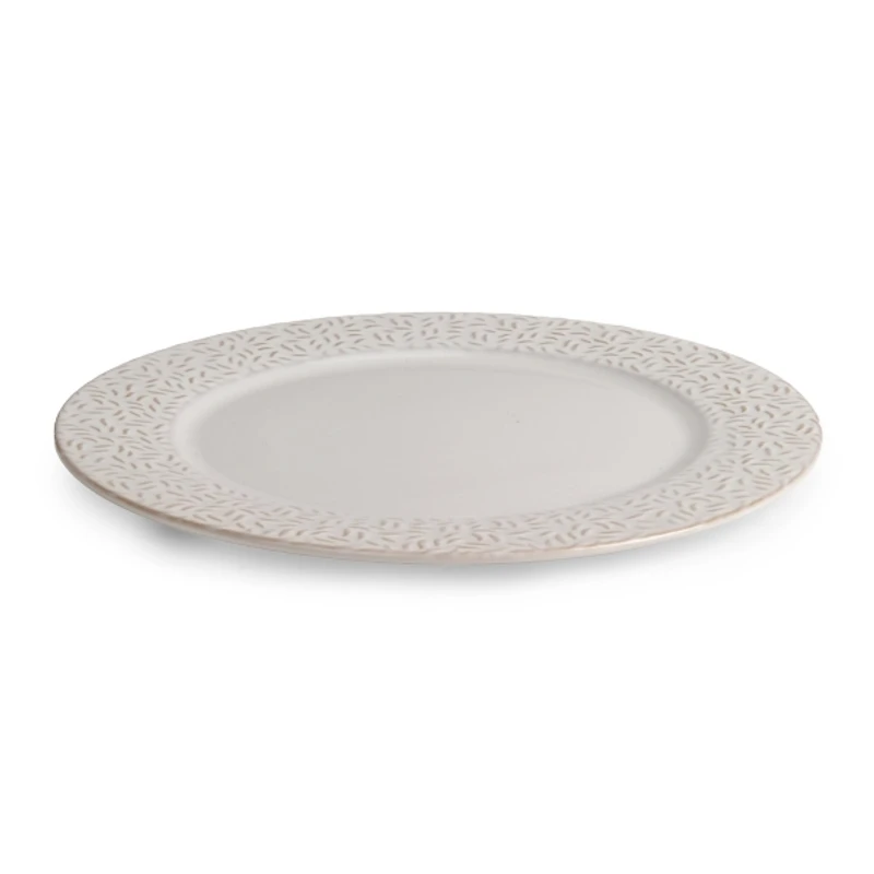 White Vine Ceramic Dinner Plate