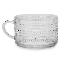 Embossed Glass Coffee Mug
