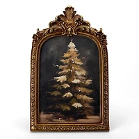 Winter Tree Antique Framed Tabletop Art Print
