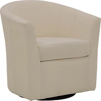 Chloe Ivory Upholstered Swivel Chair