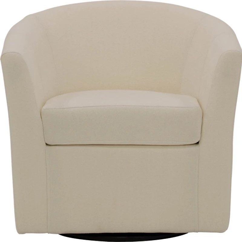 Chloe Ivory Upholstered Swivel Chair