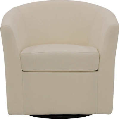 Chloe Ivory Upholstered Swivel Chair
