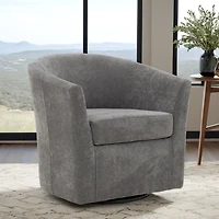 Chloe Gray Upholstered Swivel Chair