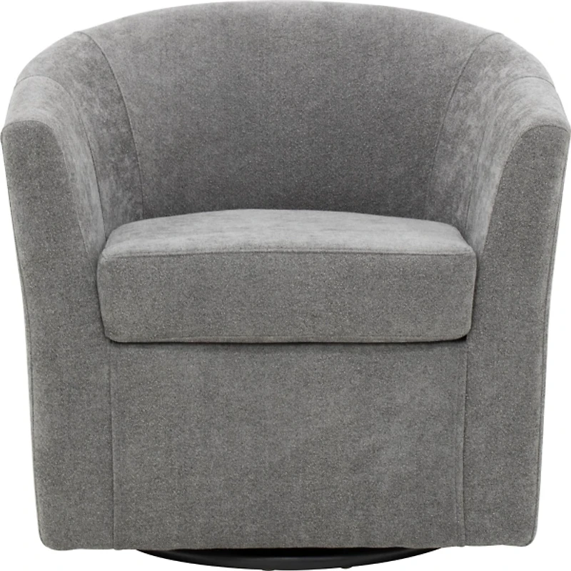 Chloe Gray Upholstered Swivel Chair