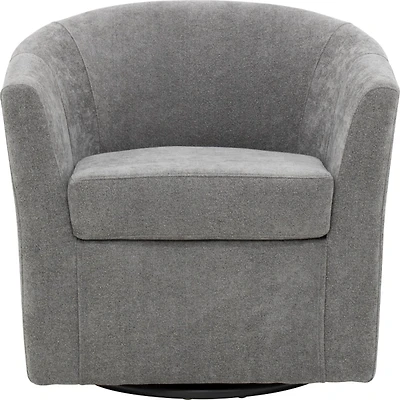 Chloe Gray Upholstered Swivel Chair