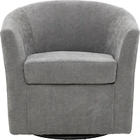 Chloe Gray Upholstered Swivel Chair